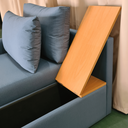 Ver imagem 7 de Poltrona Cama Baú | com Tampo Lateral & Tecido Impermeável | Índigo