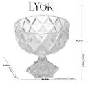 Ver imagem 4 de Centro de Mesa Decorativo com Pé de Cristal de Chumbo Deli Diamond 24,5X24cm | Lyor