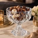 Ver imagem 6 de Centro de Mesa Decorativo com Pé de Cristal de Chumbo Deli Diamond 24,5X24cm | Lyor
