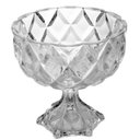 Ver imagem 1 de Centro de Mesa Decorativo com Pé de Cristal de Chumbo Deli Diamond 24,5X24cm | Lyor