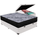 Ver imagem 1 de Cama Box Baú e Colchão Airtech Pampa Molas Ensacadas Casal Ortobom: Branco