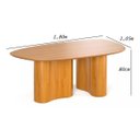 Ver imagem 3 de Mesa Jantar Orgânica Aracajú 6 Lugares Madeira Natural