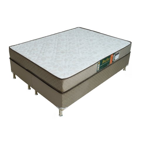 Conjunto Box Completo King Becflex Titan Gold 1,93 X 2,03 X 0,46 (cama Box + Colchão)