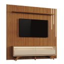 Ver imagem 2 de Rack Viena com Painel Ripado Lyon c/ Prateleira e Led para TV até 75" Mavaular