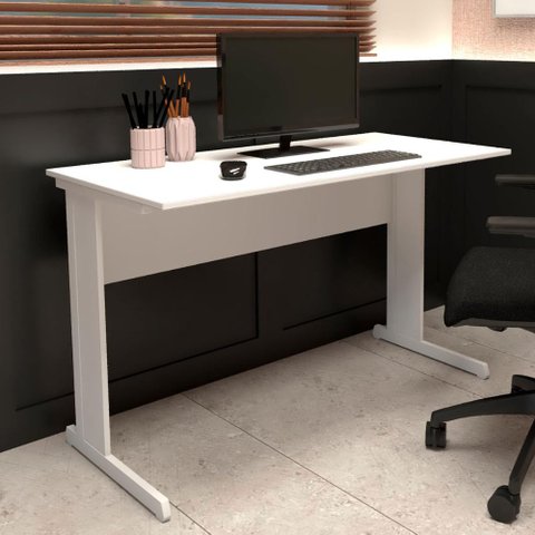 Mesa Escrivaninha de Estudos 135cm X 60cm Pé Metal F5 Office