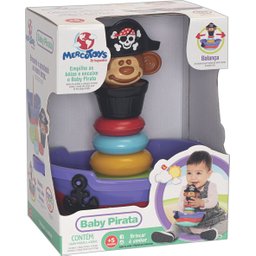 Empilha Baby Pirata - Brinquedo para Bebês acima de 5 meses - 7