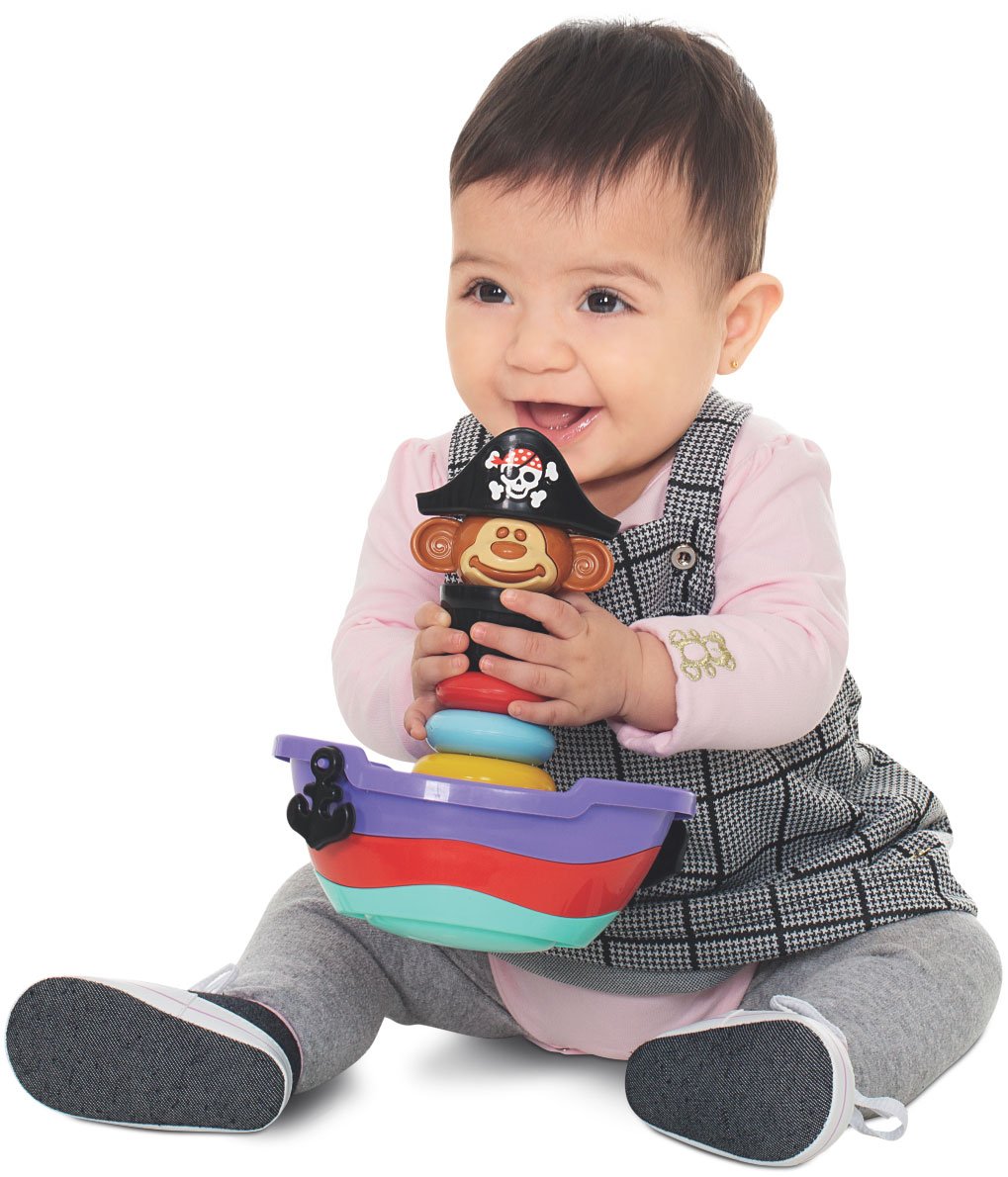 Empilha Baby Pirata - Brinquedo para Bebês acima de 5 meses - 3