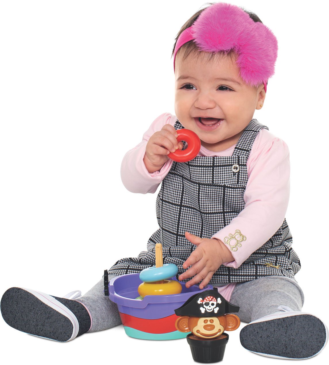 Empilha Baby Pirata - Brinquedo para Bebês acima de 5 meses - 4
