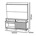 Ver imagem 5 de Estante Home Theater Dallas 1.6 Cinamomo Mel/off White/carrara para Tv até 70” - Mobler