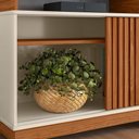 Ver imagem 4 de Estante Home Theater Dallas 1.6 Cinamomo Mel/off White/carrara para Tv até 70” - Mobler