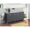 Ver imagem 4 de Balcão para Cozinha 4 Portas 1.5 Town Cinza Fosco