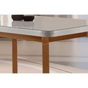 Ver mais imagens de Conjunto: Mesa de Cozinha Londrina Tampo Madeirado C/ Vidro Curvo 120x80cm e 4 Cadeiras Londrina