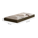 Ver imagem 3 de Cama Solteiro Tamires com Auxiliar Cabeceira Estofada 2 Gavetas e Bau de Mdf