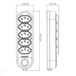 Extensão Múltipla 5 Tomadas 2p+t 10 a 250 V Tramontina 3 M Tramontina - 2