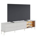 Ver imagem 2 de Rack Bancada Amalfi com Pés em Metal e Aparador Buffet Sena com Led Off White Matte Freijó - Colibri