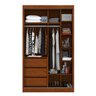 Guarda Roupa Maceió Com Espelho 2 P Correr 100% Mdf Cedro Off White Cedro - 4