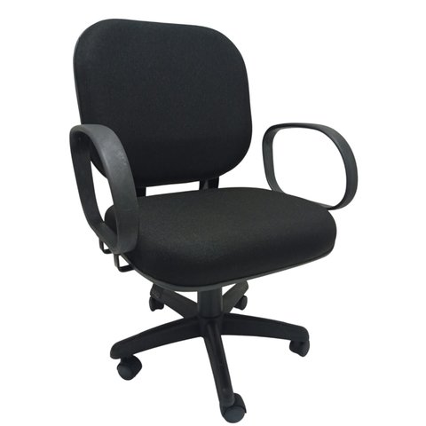 Cadeira Giga Obeso Giratória Tecido - até 160kg:preto