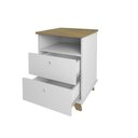 Ver imagem 2 de Gaveteiro Peru Arquivo Escritório 2 Gavetas 1 Nicho Superior Olmo Branco Organizador