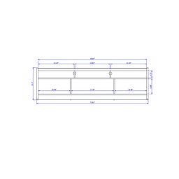 Rack para Tv até 75 Polegadas 3 Portas Oslo Off White e Freijó 180cm - 8