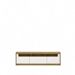 Rack para Tv até 75 Polegadas 3 Portas Oslo Off White e Freijó 180cm - 3