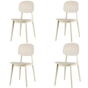 Kit 4 Cadeiras Cátia Rivatti em Polipropileno Nude