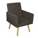Ver imagem 2 de Poltrona Decorativa Nina Suede Marrom - MV Estofados Shop