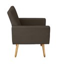 Ver imagem 3 de Poltrona Decorativa Nina Suede Marrom - MV Estofados Shop