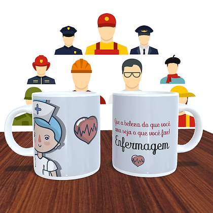 Caneca Personalizada Profissão Enfermagem N° 10 - 1