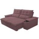 Ver imagem 6 de Sofá Retrátil Reclinável para Sala de Estar Living 210cm Ártico F04 Veludo Lilás - Lyam Decor
