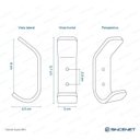 Ver imagem 3 de Gancho Duplo para Banehiro Miró Bela Metais