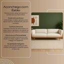 Ver mais imagens de Sofá 3 Lugares 240cm Linha Premium Compose Bouclê Off-White Corino Caramelo