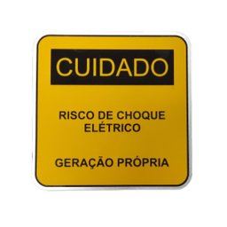 Placa Cuidado - Geração Própria - Padrão CPFL Tam 13x13 CA 5un - 2