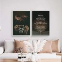 Ver imagem 2 de Kit 2 Quadros Oração Pai Nosso Leão 24x18cm - com Vidro:madeira Branca