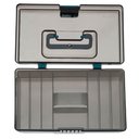 Ver imagem 3 de Maleta Organizadora Crippa Multiuso Maquiagem Medicamentos Itens Odontológicos Fumê e Azul