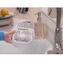 Ver imagem 3 de Ventilador de Mesa Umidificador Agua Bateria Recarregavel Usb Gancho Garra 3 Velocidades Portatil Gi