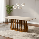 Ver imagem 2 de Mesa de Jantar Pitanga 1,80x0,90 Tampo em MDF e Off White com Vidro Temperado