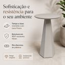 Ver imagem 3 de Kit 2 Mesas Laterais Prisma Redondas Tampo Laca Fendi Sala Sofá