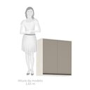 Ver imagem 4 de Armário Aéreo de Cozinha 80 Cm 2 Portas de Abrir 2 Prateleiras Linea Luciane Móveis