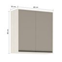 Ver imagem 5 de Armário Aéreo de Cozinha 80 Cm 2 Portas de Abrir 2 Prateleiras Linea Luciane Móveis
