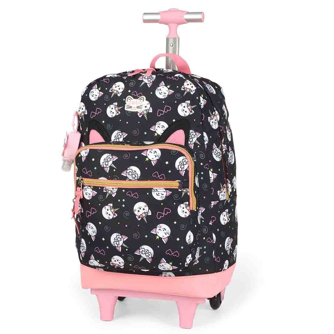 Mochila Infantil com Rodinhas Gato Up4you MC51535UP - Preto ...