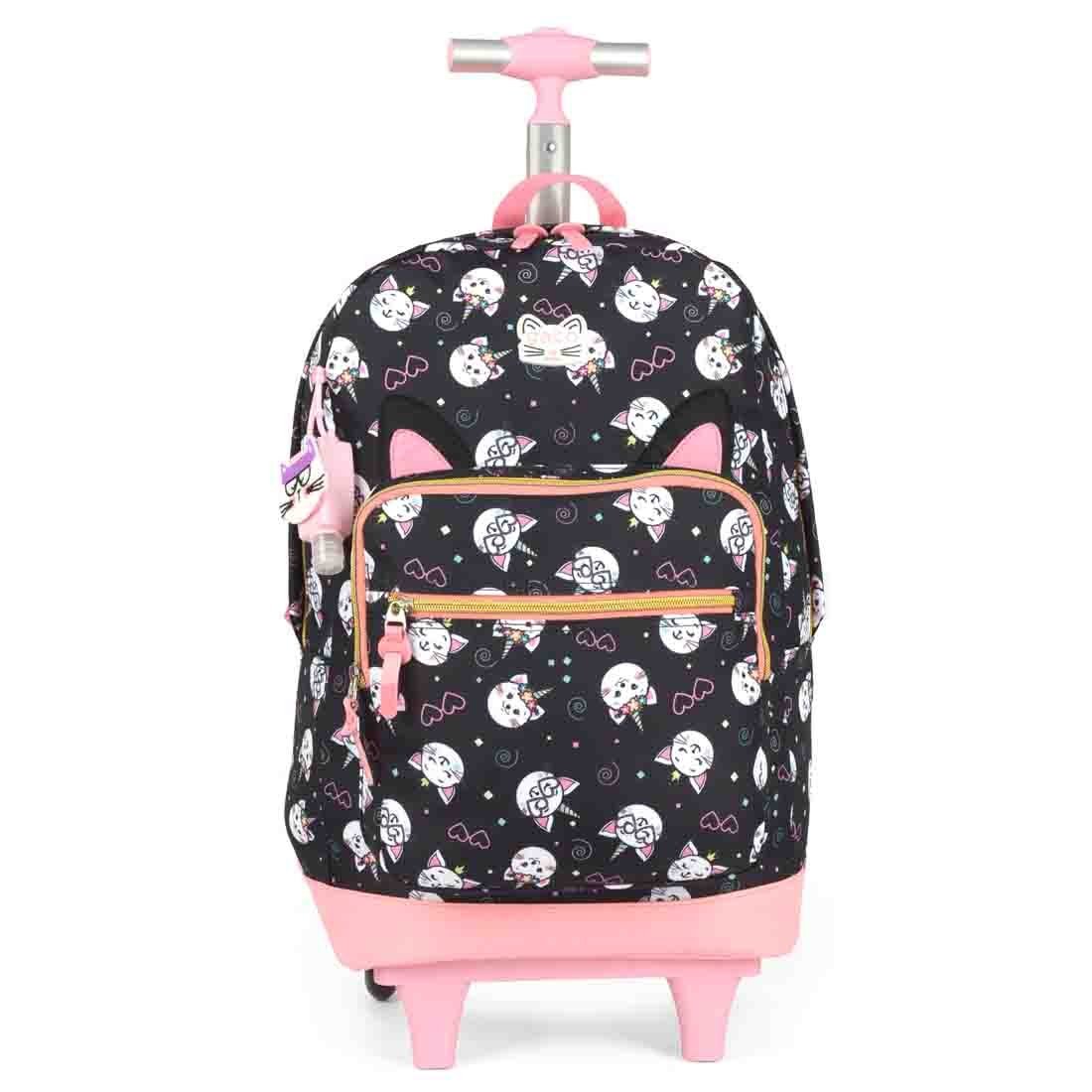 Mochila Infantil com Rodinhas Gato Up4you MC51535UP - Preto ...
