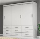 Ver imagem 2 de Guarda Roupa Isabela 3 Portas 9 Gavetas Evidência Móveis