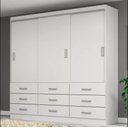Ver imagem 2 de Guarda Roupa Isabela 3 Portas 9 Gavetas Evidência Móveis