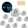Kit com 10 Spot Led 7w 3000k Amarela Redondo Black+decker - 3