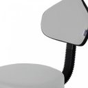 Ver imagem 4 de Cadeira Escritório Operadora Giratória Encosto Mocho Fidler Ecoflex Branco/Couro