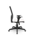 Ver imagem 2 de Cadeira Plaxmetal Brizza Presidente Tela Branca Assento Vinil Branco Base Aço Relax