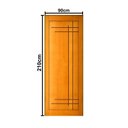 Ver imagem 3 de Folha de Porta Singular em Madeira Angelim Pedra 210x90cm