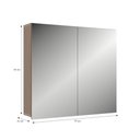 Ver imagem 3 de Espelheira para Banheiro 2 Portas com Prateleiras 77cm Multimóveis CR10179 Noce