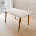 Ver imagem 6 de Mesa de Jantar 4 Lugares Adele Off White/Nude - Panorama Móveis