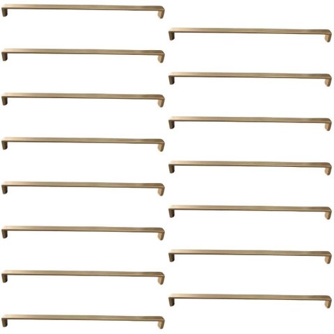 15 Puxadores 358mm Alça Dourado para Móveis Gavetas Armários Guarda-roupas Torralba Piauí